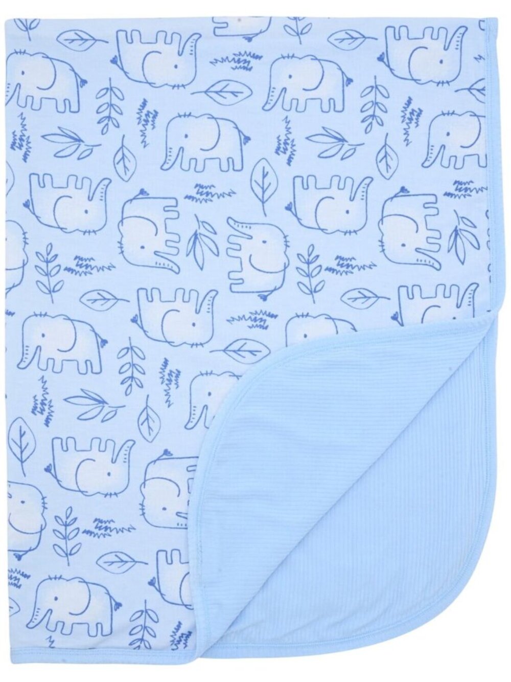 NWT Max And Olivia Newborn Reversible Swaddle Blanket 3136640-MA Blue One Size